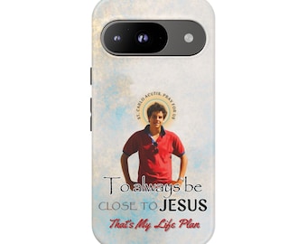 St. Carlo Acutis Canonisation Tribute Jesus Phone Case for iPhone/Samsung/Goggle Pixel, Catholic Gift, Catholic Decor