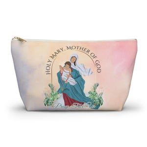 Virgin Mary Accessory Pouch, Catholic Pouch, Holy Mary Gift, Mother of God Bag, Catholic Gift For Her