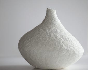 Textured Decorative Vase | Handcrafted Wabi Sabi Sculptural Vessel | Japandi Minimalist Neutral Dried Botanical Vase