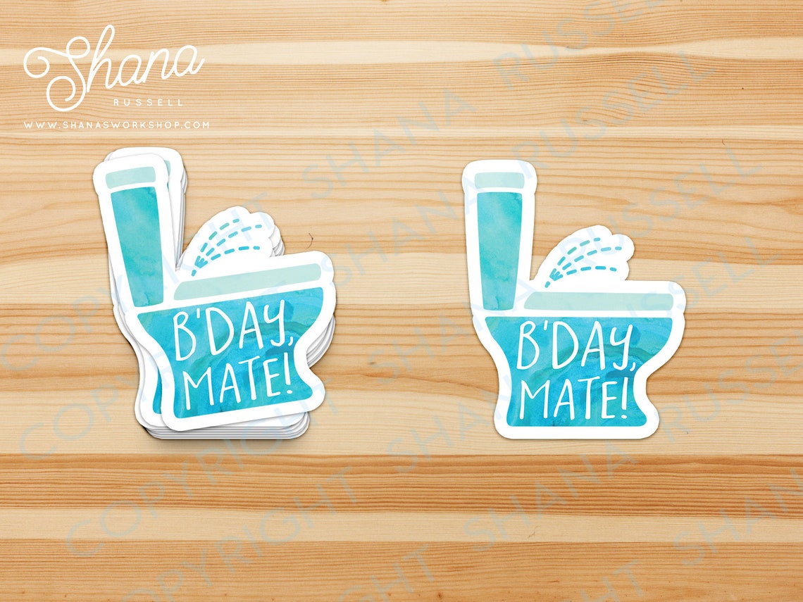 B'day Mate Funny Bidet Sticker Bathroom Humor Bathroom Etsy
