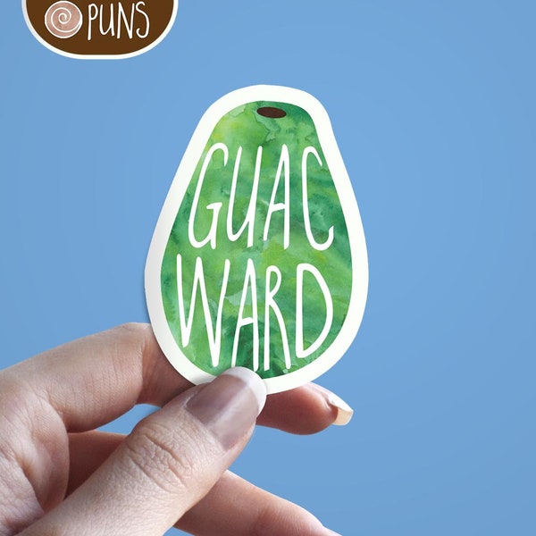 Guacward! awkward sticker | food pun sticker | Funny avocado sticker | that awkward moment | socially awkward | guacamole awkward sticker