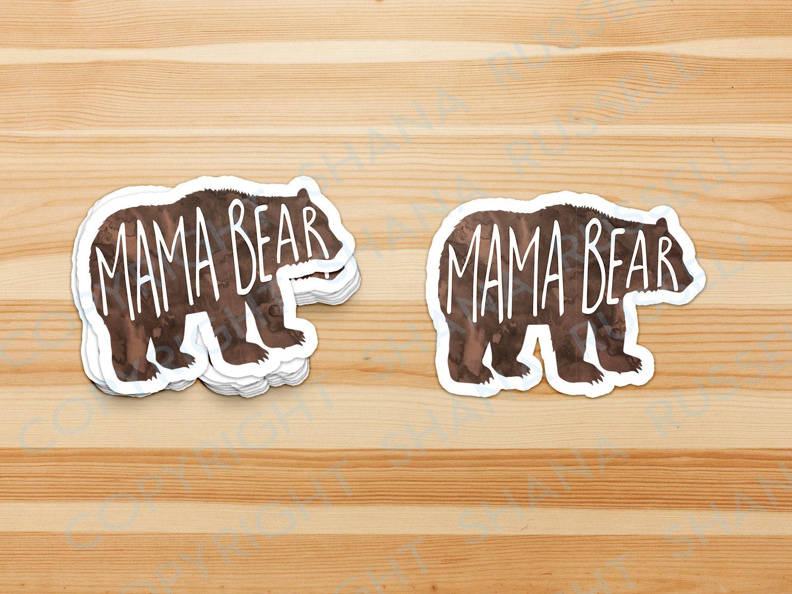 Mama Bear Cute Funny Vinyl Mama Bear Sticker Decal Pun | Etsy UK