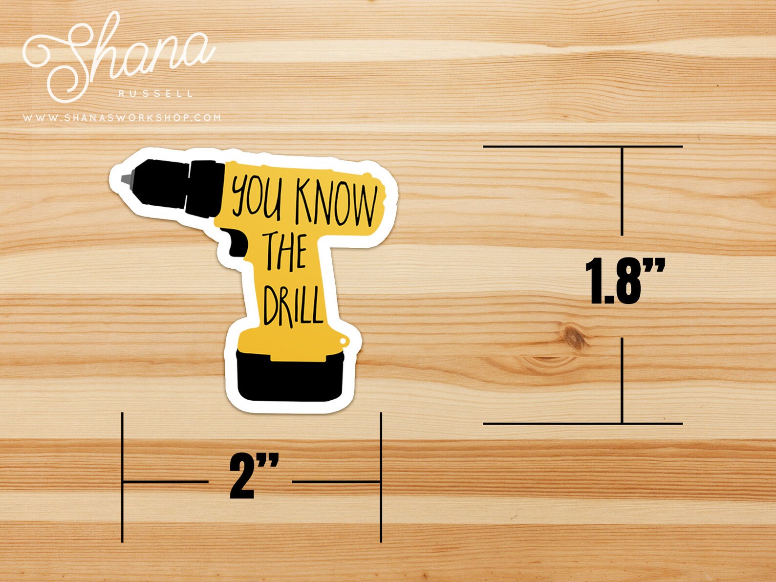 You know the drill sticker funny tool pun sticker tool Etsy