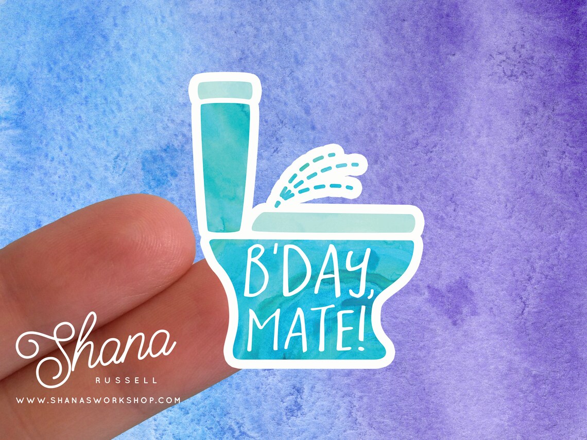 B'day Mate Funny Bidet Sticker Bathroom Humor Bathroom Etsy