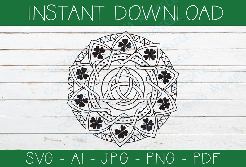 Download Irish Celtic Mandala files for print or cutting files for | Etsy