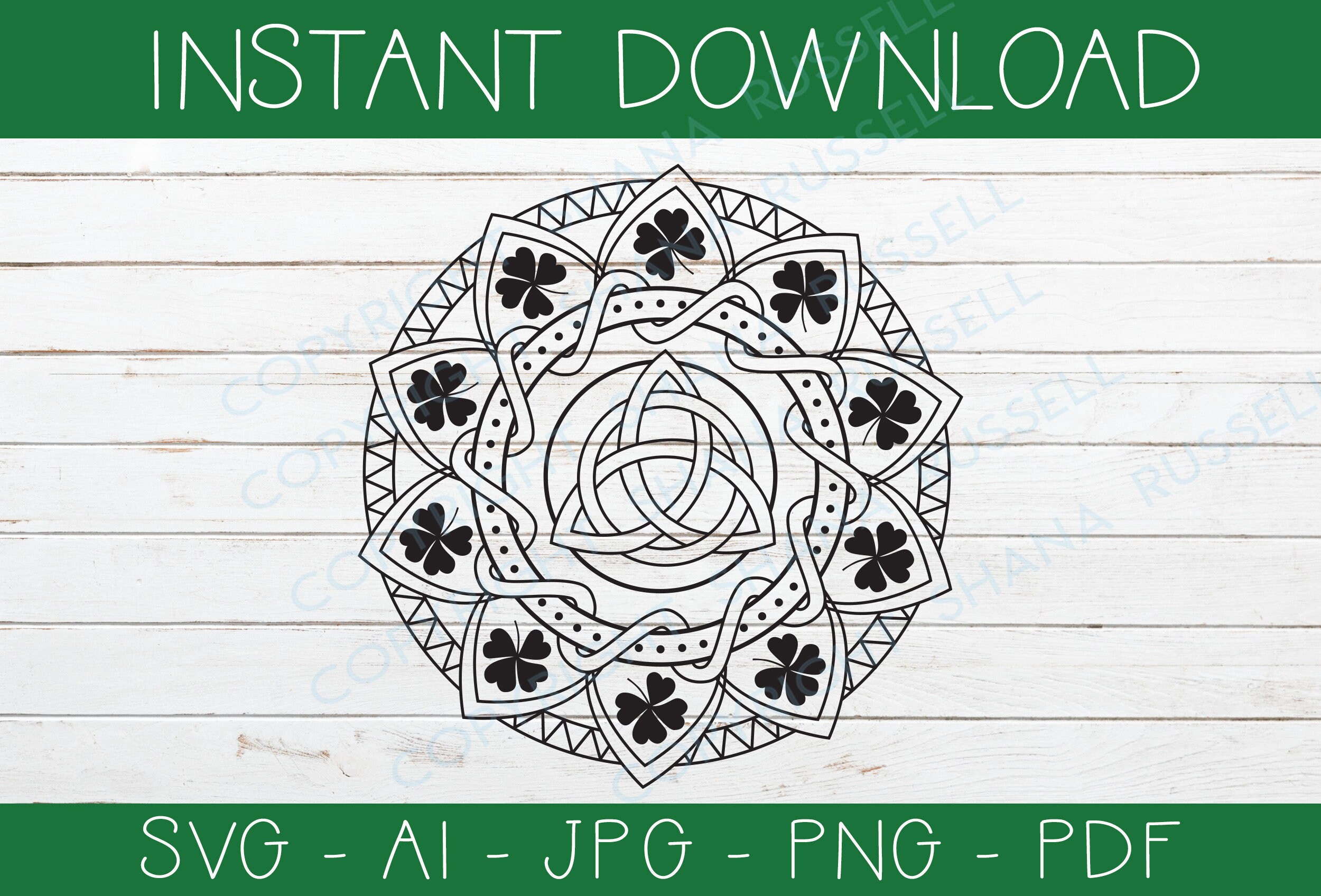 Download Irish Celtic Mandala Files For Print Or Cutting Files For Etsy