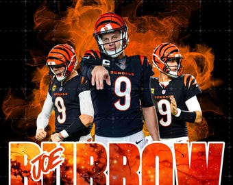 Disegno della maglia da football di Joe Burrow: Bengals Fan Art (download digitale PNG)