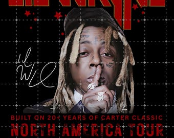 Camiseta de la gira de Lil Wayne 2025 (Diseño PNG): Camiseta pirata (Descarga digital)