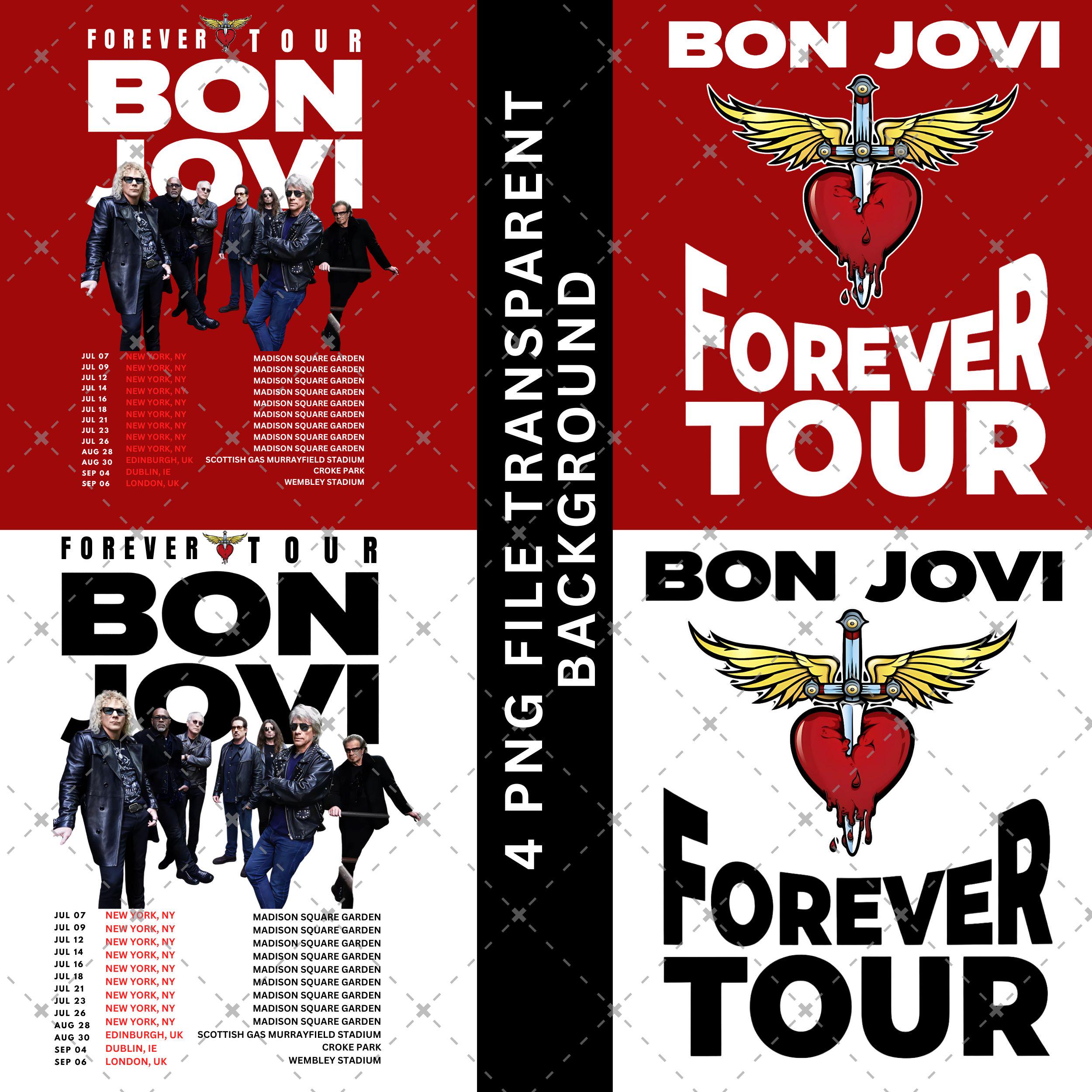 BON JOVI PNG Design Forever Tour Digital Download and Ready to