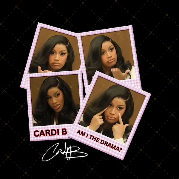 Camiseta Cardi B "¿Soy el drama?" Gira PNG 2025 (Descarga digital)