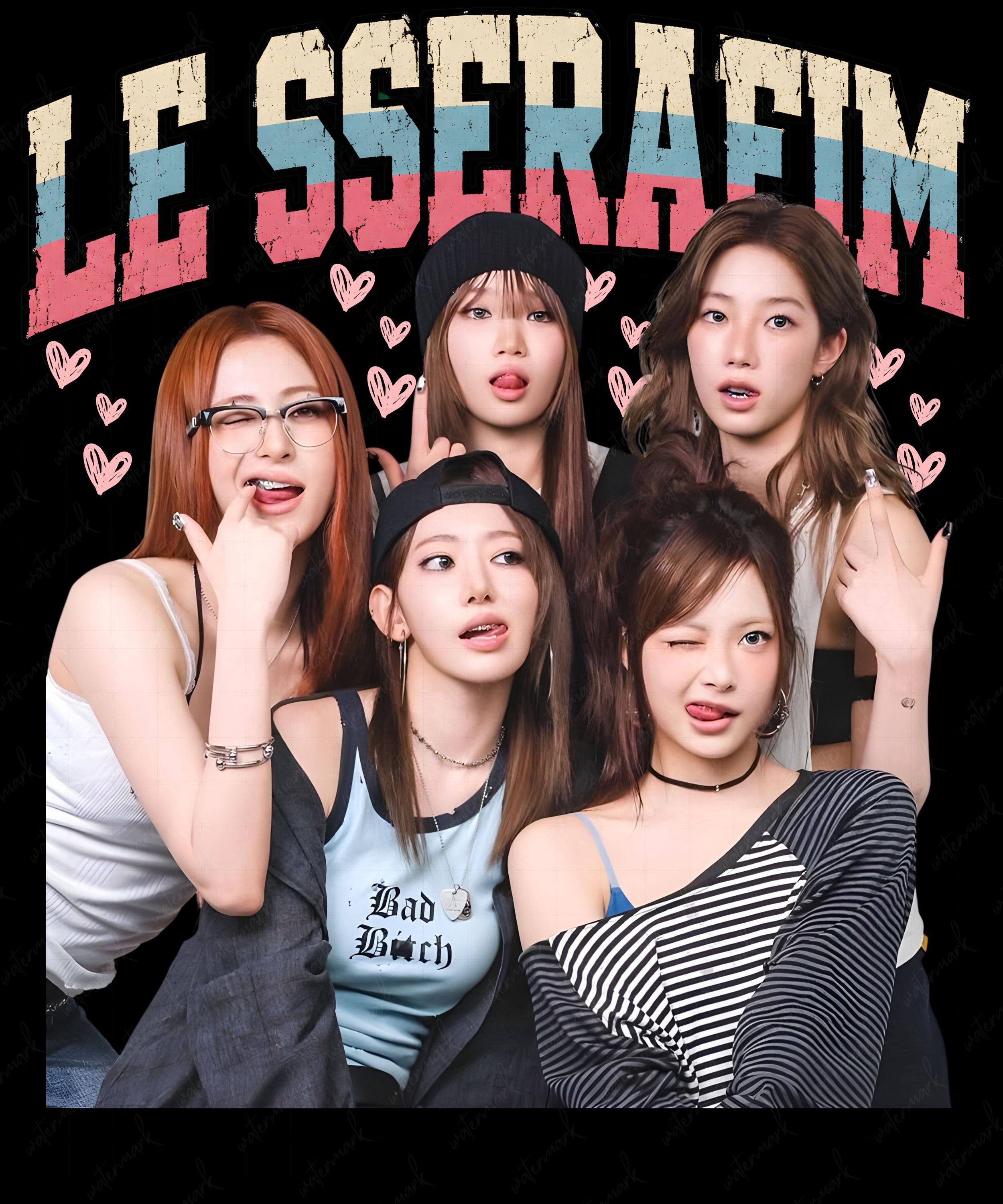 アイドル LE SSERAFIM UNIFORM SHIRT KIM CHAEWON M le sserafim