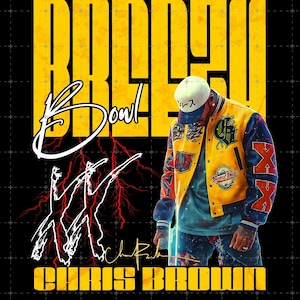 Chris Brown Breezy Bowl XX Tour 2025 T Shirt PNG Design, Chris Brown Breezy Bowl XX File Music  Instant Download And Ready To Print