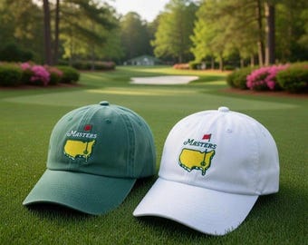 2026 Masters Golf Inspired Embroidered Hat Masters PGA Tour, Golf Tournament, Adjustable Hat, Golf Tournament Party Style