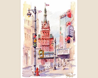 Milwaukee Watercolor Postcard: Historic Third Ward
