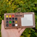 Mini watercolor travel palette [with paint] PRE-ORDER, Walnut Wood Magnetic Paint Case product logo