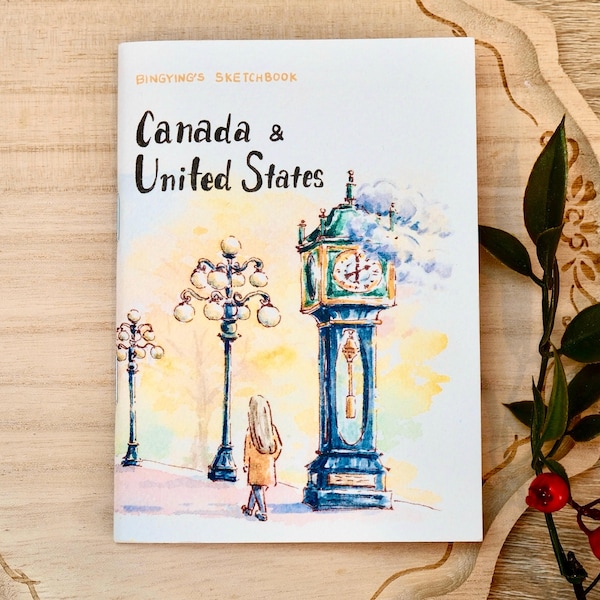 Canada & United States Travel Sketchbook - Watercolor Art Zine