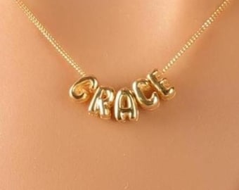 Collana personalizzata con nome a forma di bolla: ciondolo 3D personalizzato