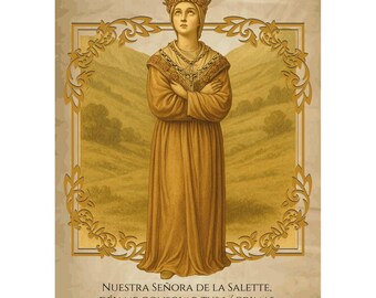 Carte de prière Notre-Dame de La Salette à imprimer | Carte de prière catholique | Téléchargement numérique | Cadeau marial | Téléchargement PDF instantané