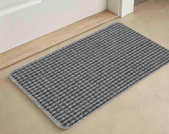 Eden Washable Non Slip Door mats indoor - Grey