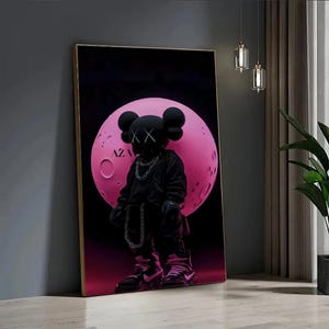 Hypebeast Kaws Poster Set Of 3 | Graffiti Prints Wall Art | Printable Kaws Figure | Trendy Room Wall Decor | Digital Masculine Wall Art |