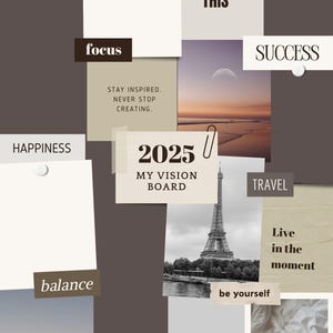 Posters, mood board, moodboard, 2025, vision board, visionboard