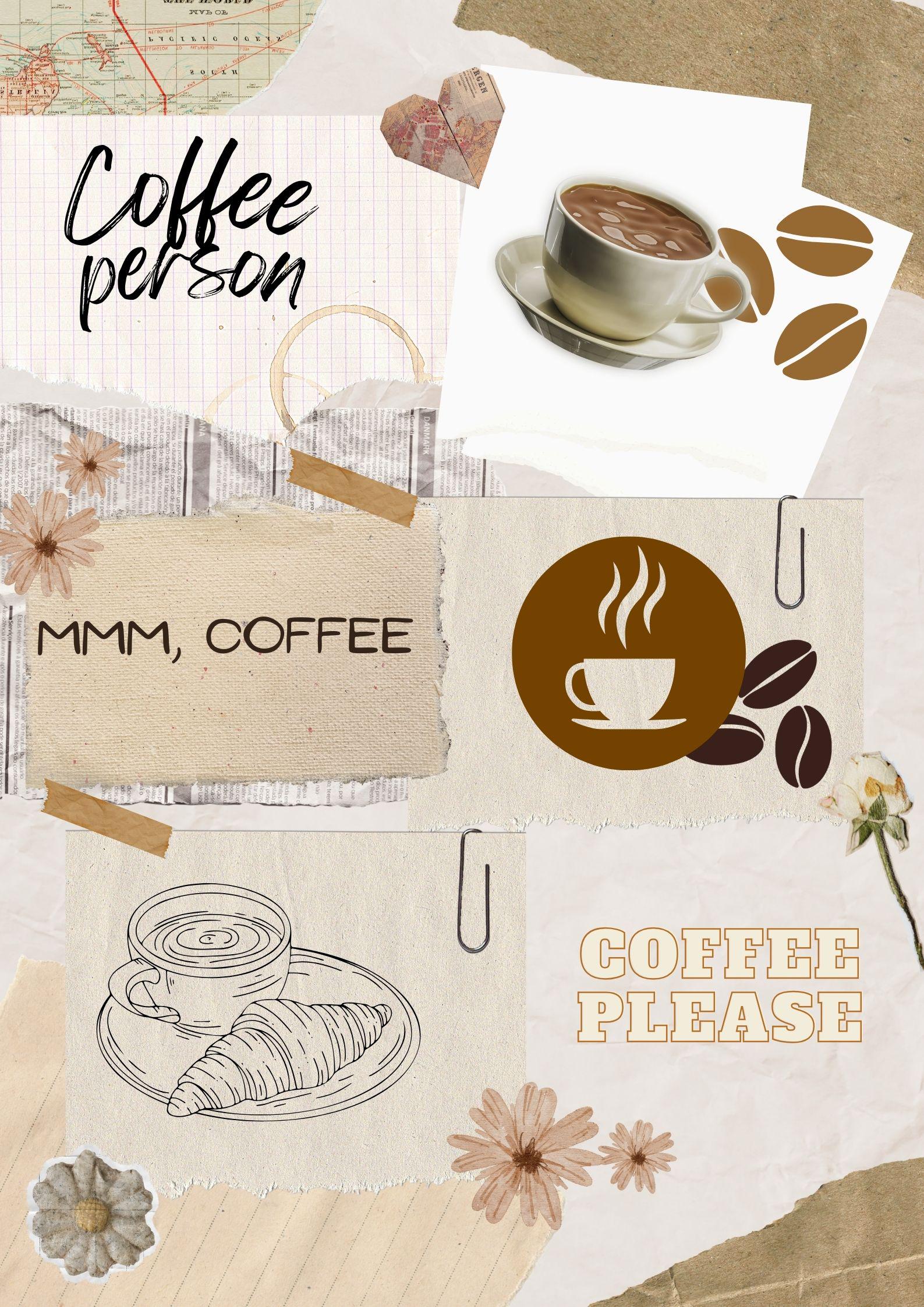 Posters, poster, café, personne café, grains de café, grain de café
