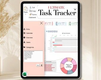 Excel-uppgiftsspårare | Gantt-schema, prioritetsmatris, projektplanerare och kalkylblad med att-göra-listor