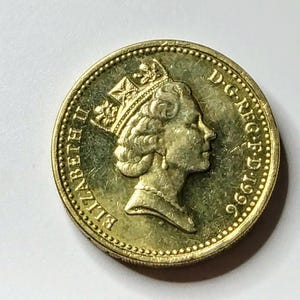 1996 Engelse Elizabeth II-munt van één pond