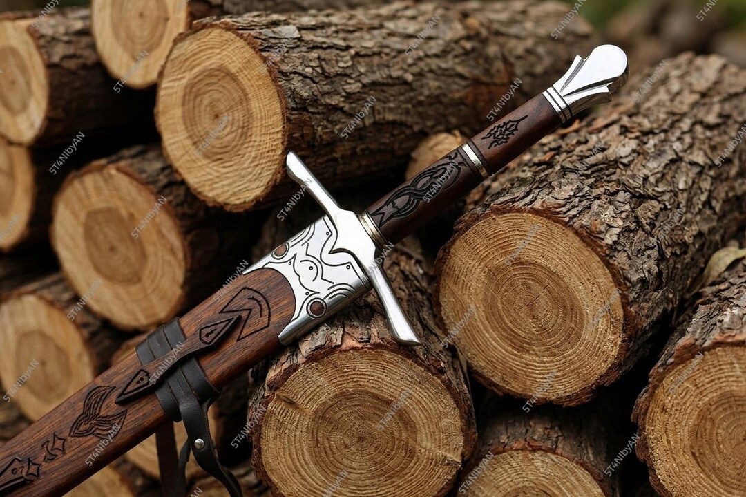42 Inches Hand Forged Damascus Longsword – Medieval Knight Inspired ...