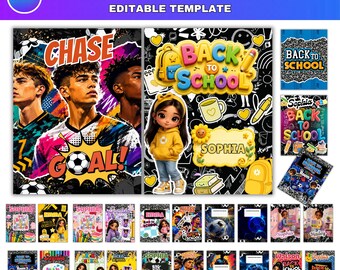 55+Mega Composition Book Cover Bundle, Canva Composition Notebook Design, Custom Composition Notebook, Spiral NoteBook Cover, Back to school
