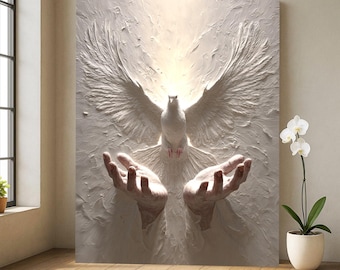 Lienzo de la Paloma del Espíritu Santo – Arte mural cristiano y decoración religiosa
