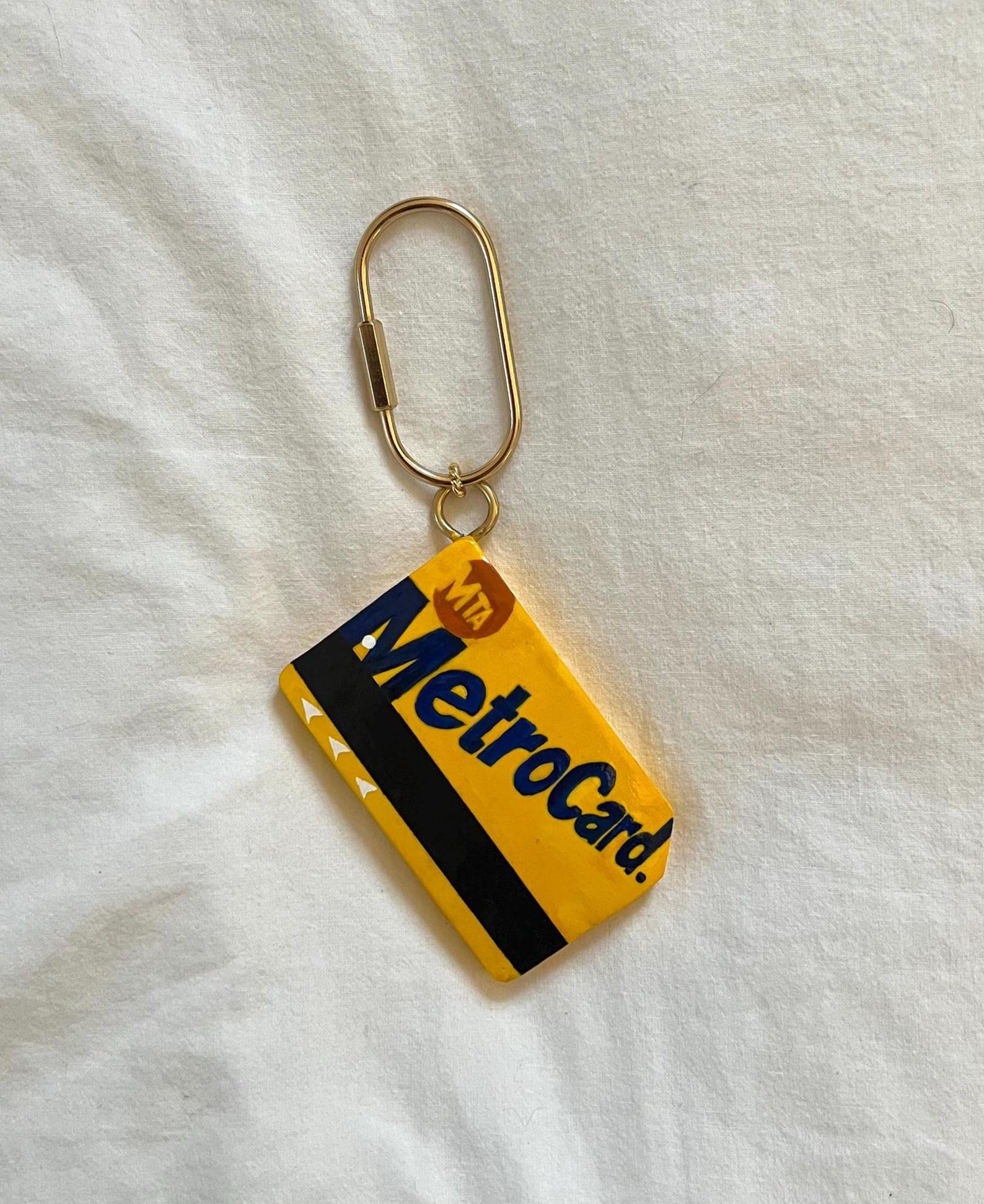 Handmade Clay Charm Keychain | NYC Metro Card Charm - Etsy