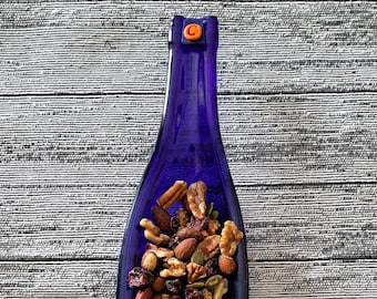 Chicago Bears Serving Bowl out of Melted Wine Bottle