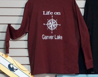 Garver Lake Tshirt Large Long Sleeve