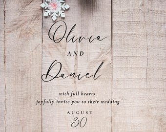 Christmas wedding Invitation