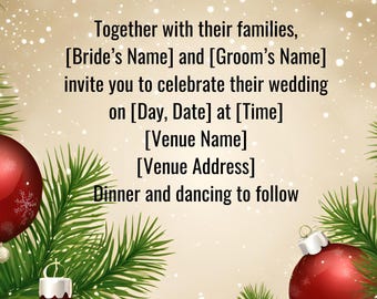 Christmas wedding