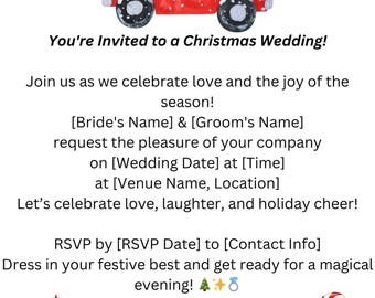 Christmas Wedding Invitation