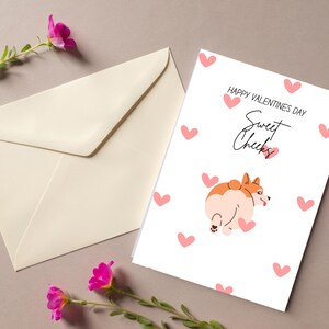 Tarjeta digital editable para el día de San Valentín con dulces mejillas