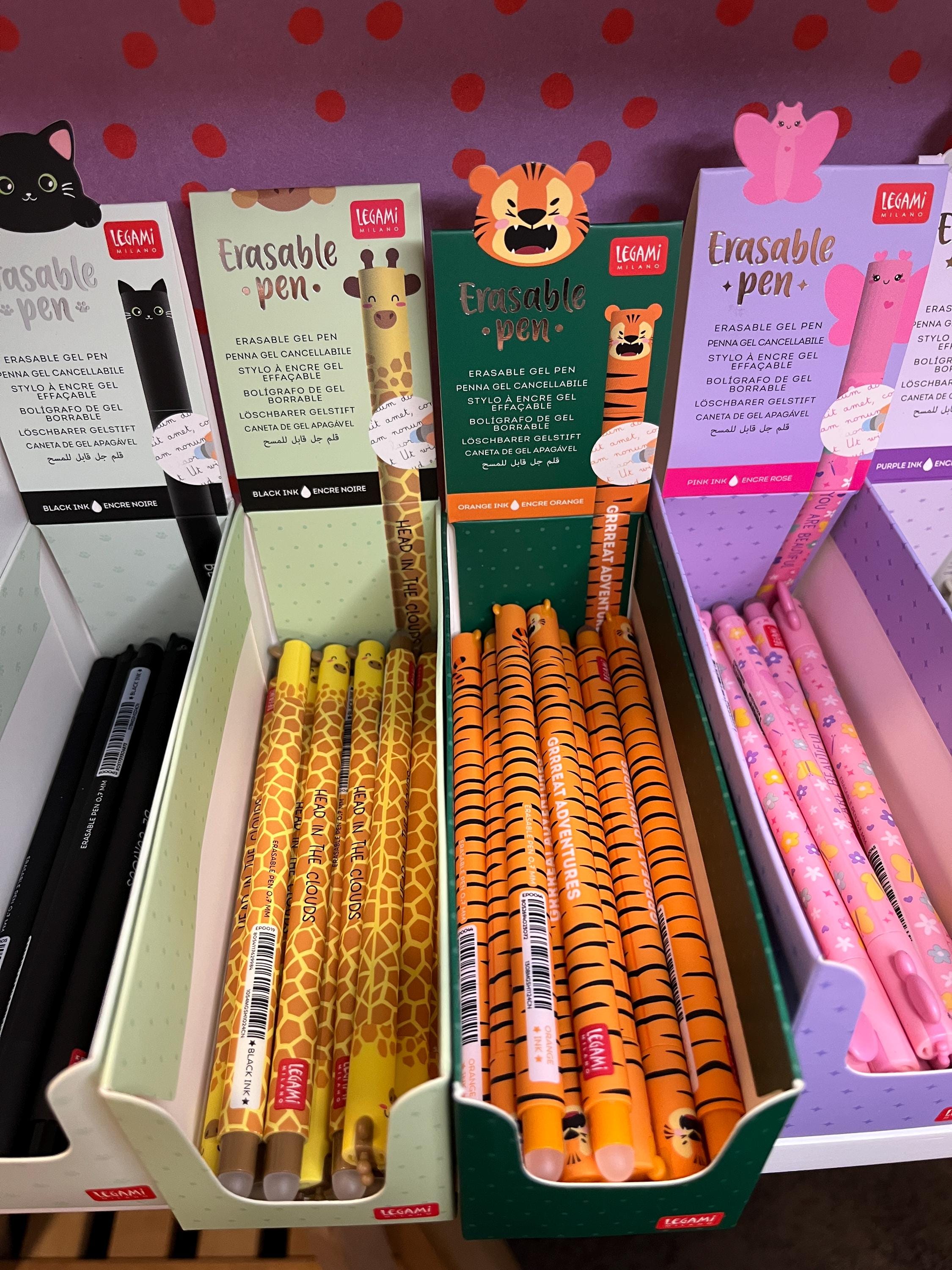 Legami Gelschreibermine Erasable Pen, REFEP0008, löschbar, Strichbreite 0,7mm, pink, 3 Stück – Böttcher AG