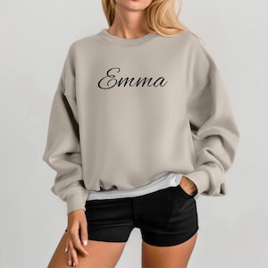 Custom Embroidered Sweatshirt, Personalized Crewneck, Custom Text Sweatshirt, Embroidered Text Crewneck, Gift for Bride, Mothers Day Gift