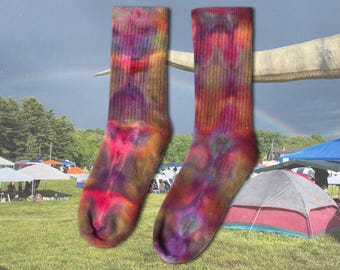 Dunkler Regenbogen Batik-Socken-Klein #1