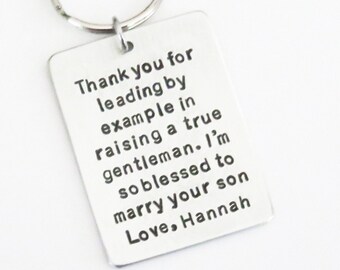 Father-in-law gift - Father of the groom gift - Bride's gift to Father-of-the-groom - Personalized gift for father-in-law - Keychain gift