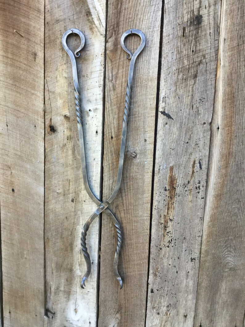 Fireplace tongs Hand fireplace tongs with twists. Etsy