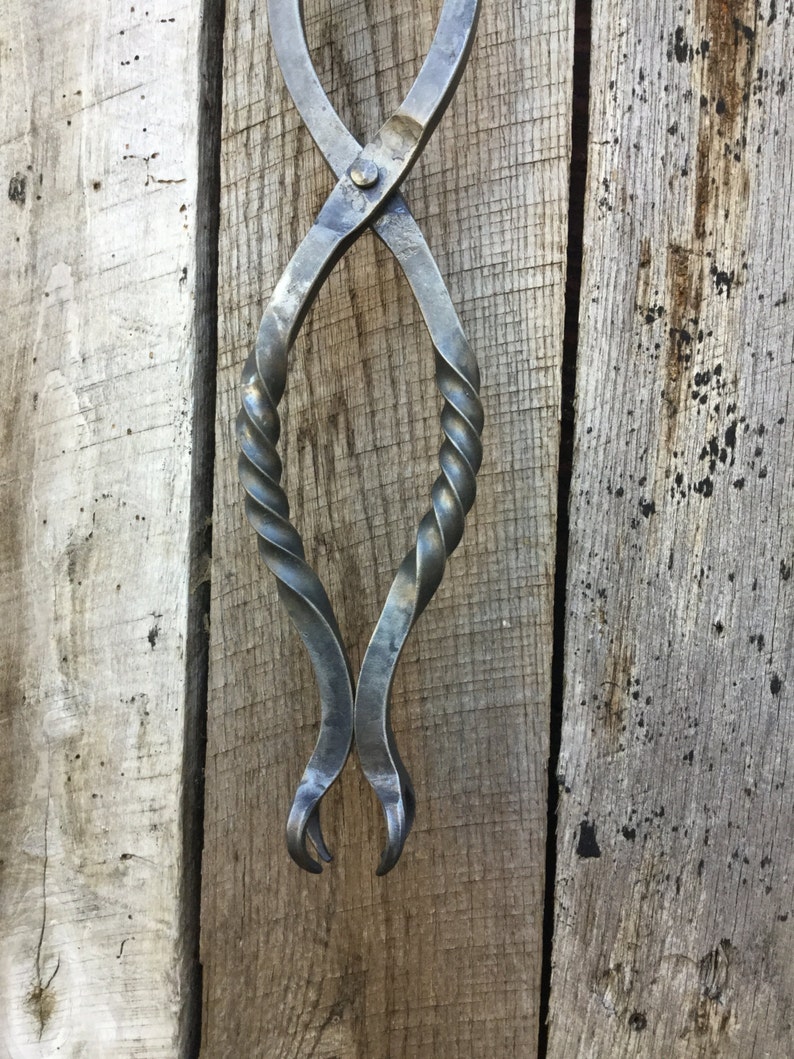 Fireplace tongs Hand fireplace tongs with twists. Etsy
