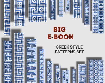 Greek style bracelets PDF loom patterns E-book, 20 pdf set