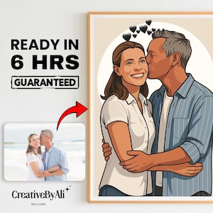 ritratto di coppia personalizzato, regalo per coppia, ritratto senza volto, regalo per lui, ritratto del fidanzato, ritratto di famiglia, regalo personalizzato, regalo