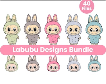 Labubu Characters SVG PNG Bundle: Cricut Vector Files