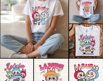 Labubu Monster SVG Bundle: T-Shirt Design, Cut Files (Digital Download