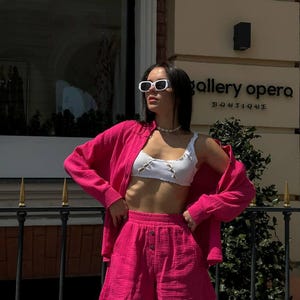 Muslin Summer Suit: Lightweight Shirt and Shorts Set