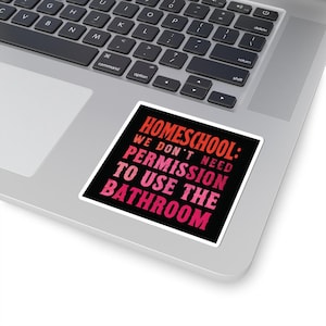 Homeschool Humor Stickers: Glossy Vinyl Decals for Laptops & Journals